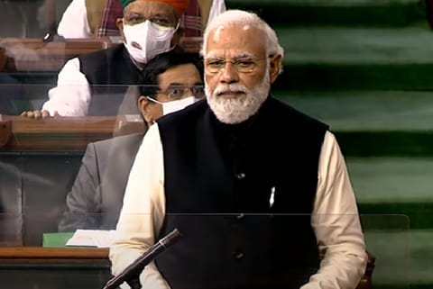 PM Modi in Lok Sabha
