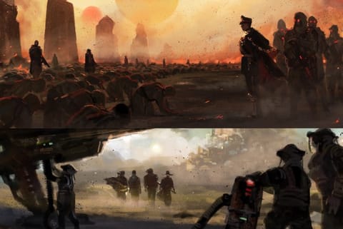 Snaps from 'Rebel Moon' (Image source: Twitter/@ZackSnyder)