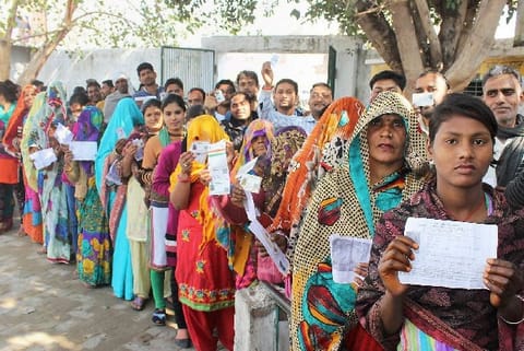 Polling closed at 6 pm but those already in queue were allowed to vote