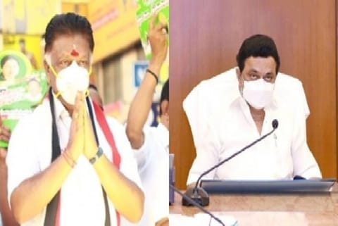 AIADMK Coordinator Panneerselvam and Chief Minister M.K.Stalin