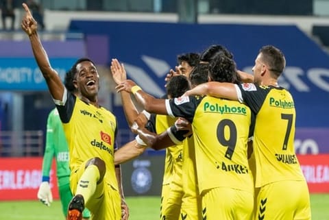 Team Hyderabad FC (Image Credit: ANI)