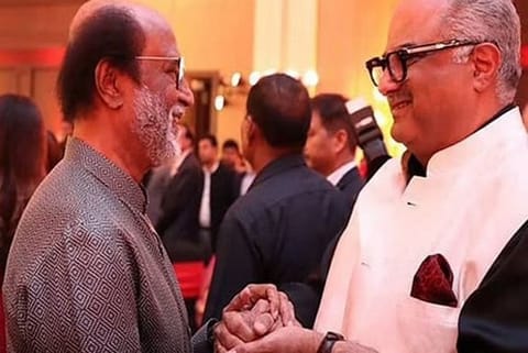 Rajinikanth, Boney Kapoor (Image Courtesy: ANI)