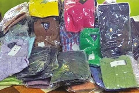 Clothes that were distributed