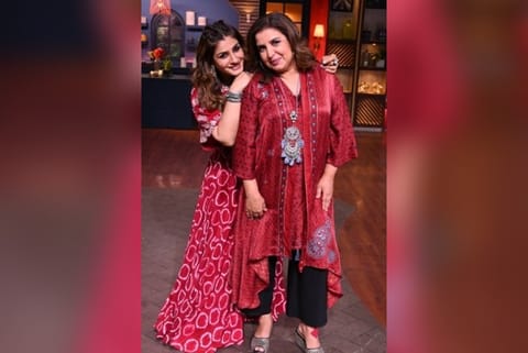 Farah with Raveena.