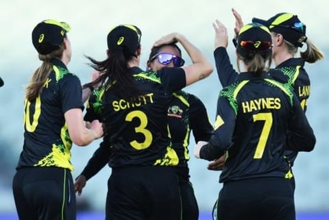 Australia in action against England (Image Credit/ ICC Twitter)