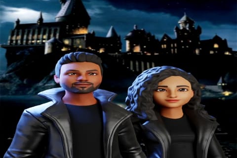 Hogwarts-themed Metaverse wedding (Image Source: Twitter/@kshatriyan2811)