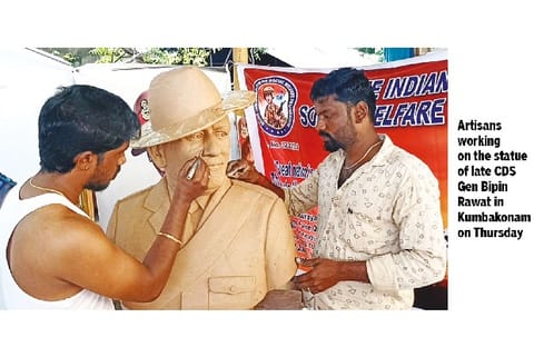 CDS Rawat’s panchaloha statue from TN to be placed in War Memorial