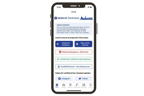 Screenshot of the app