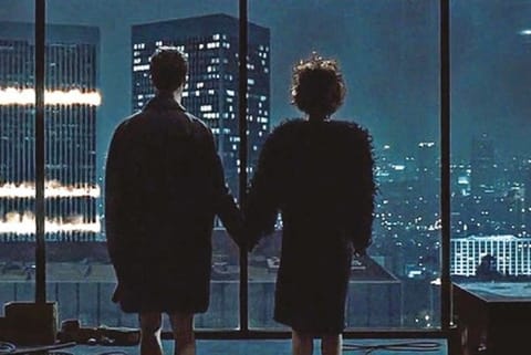 The climactic scene from Fight Club