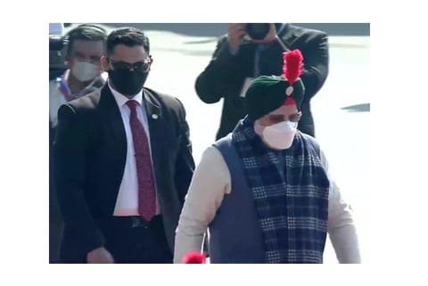 Prime Minister Narendra Modi at Cariappa Ground  (Source: ANI)