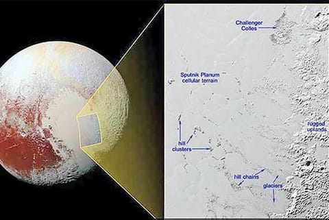 NASA captures floating glaciers on Pluto