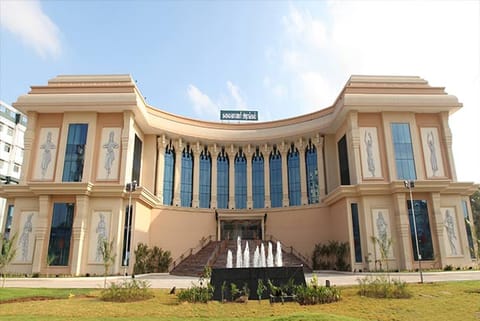 The rebuilt Kalaivanar Arangam inaugurated by the Chief Minister on Sunday