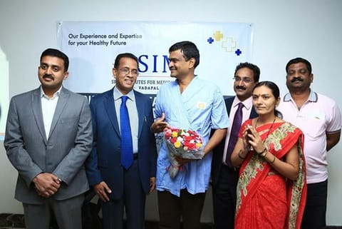 Dr AB Gopalamurugan, Dr VV Bashi, Prashanth, Dr Raju Sivasamy, Vice-President, SIMS at press meet