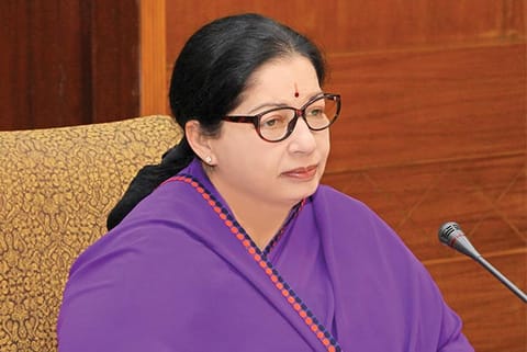 Tamil Nadu Chief Minister J Jayalalithaa