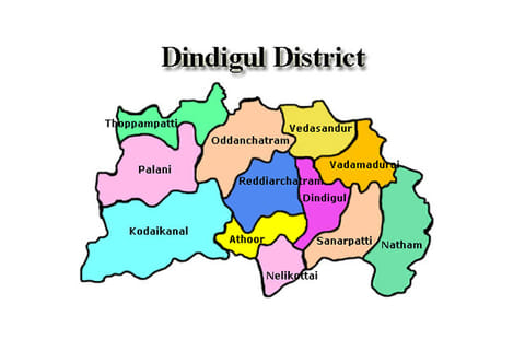 Map of Dindigul