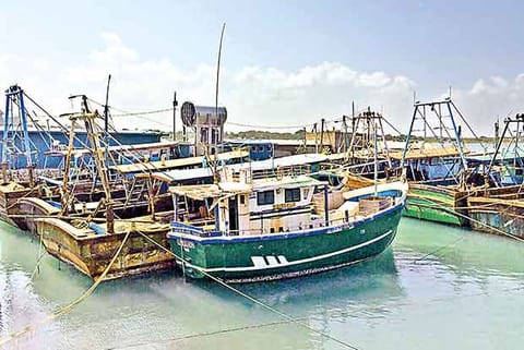 Boats of Tamil Nadu fishermen 