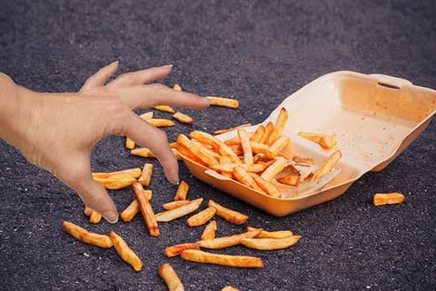 Eating food off the floor is not safe at all (Image Credit: camp.wonderopolis.org)