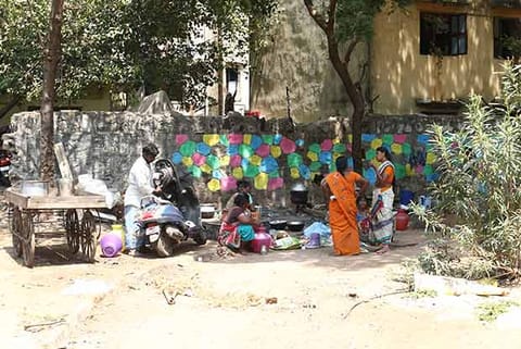 Residents from nearby tenements have made the Park their cooking, cleaning and sleeping space