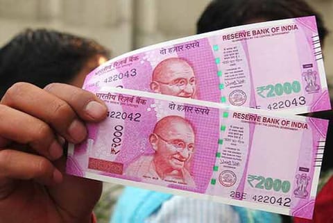 Fresh currency notes of Rs 2,000