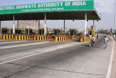 A toll-plaza 