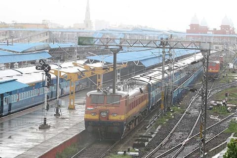Train services came to a standstill at Egmore station (Photo: Manivasagan N)