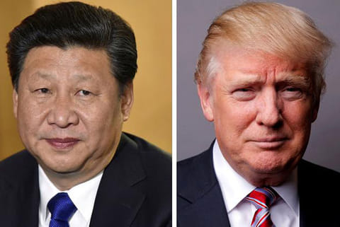 A combination of file photos showing Chinese President Xi Jinping (L) and Donald Trump