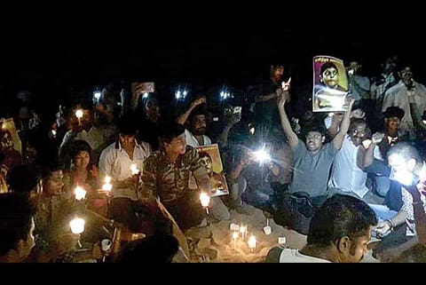 Members of the ?May 17 Movement? congregated on the Marina