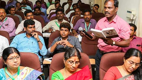 Teachers across the state participate in seminars for redesigning the curriculum