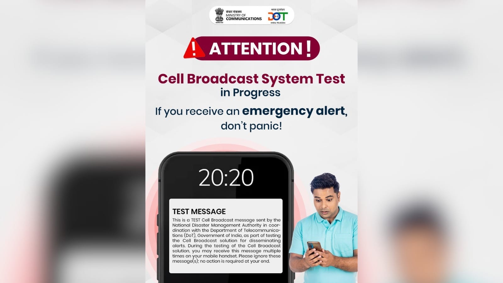 Mobile phones go abuzz with launch of cell broadcast alert system to ...