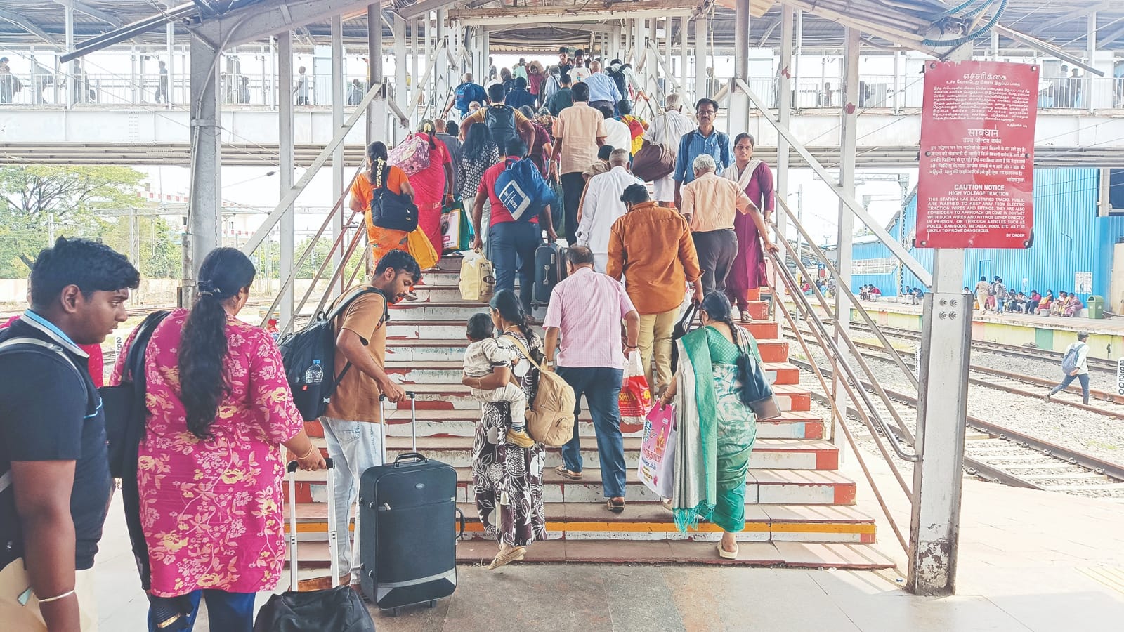 Absence of elevators at Tambaram railway station irks passengers