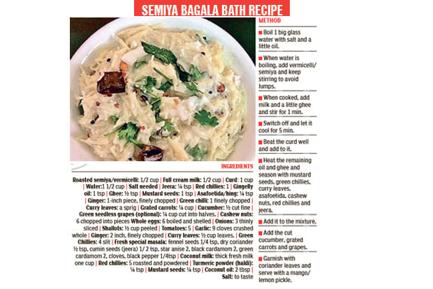 Semiya Bagala Bath: An Easy And Comforting Dish For Summer