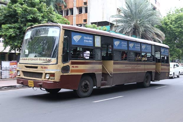 Chennai: MTC bus grazes scooty, catches boy under wheel