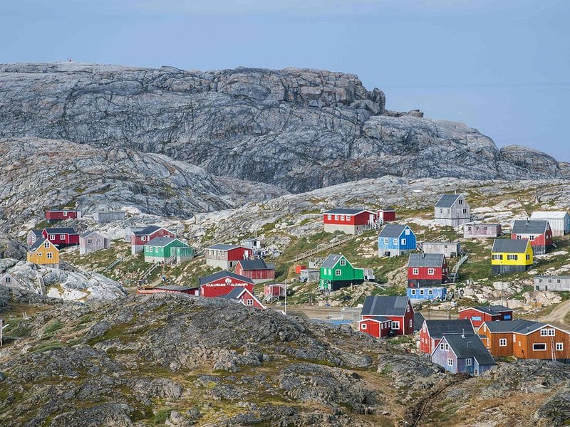 A general view of the town of Kulusuk in Greenland