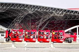 Everyone on board at the Ferrari World, Abu Dhabi. 