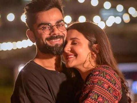 Virat Kohli with his wife Anushka Sharma.