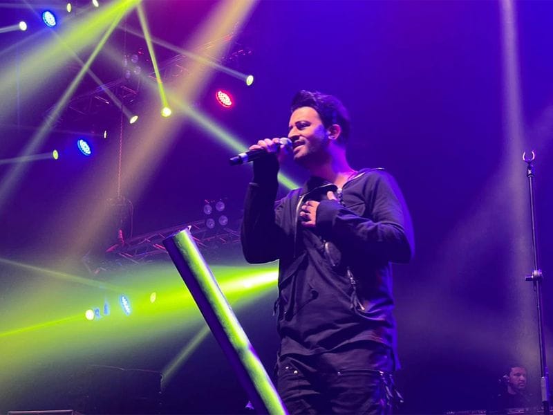 Atif Aslam performs at Etihad arena