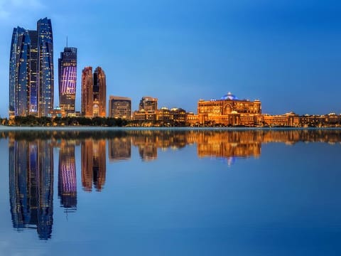 Abu Dhabi skyline.  