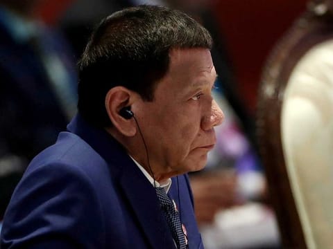 Former Philippine president Rodrigo Duterte
