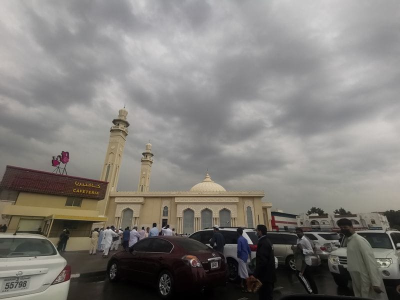 Cloudy skies in the UAE