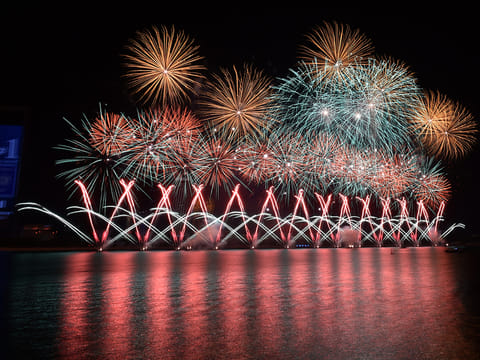 Fireworks display at Abu Dhabi corniche on the occasion of UAE National Day.  (File photo) 