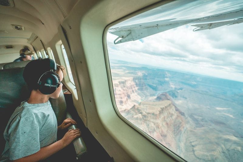 Occupying children during a plane journey