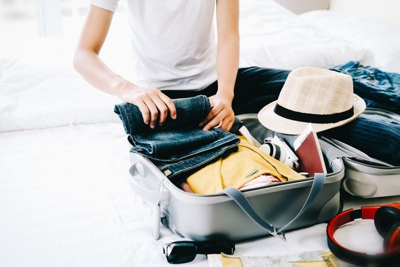 Travel packing stock image
