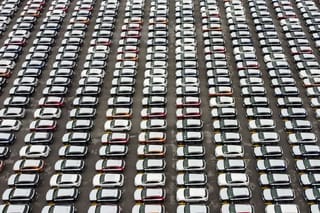 VinFast battery electric cars are seen during a car shipment to the US in Haiphong city, Vietnam, November 25, 2022. 