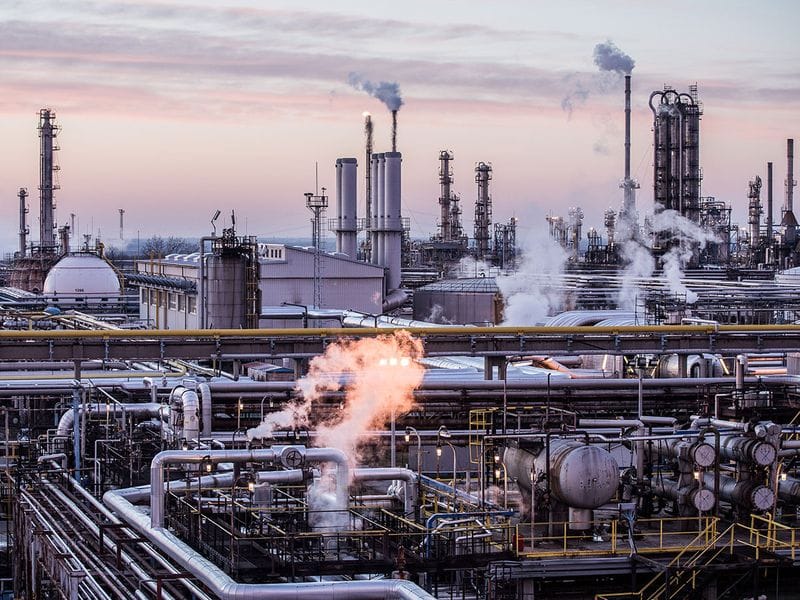 An oil refinery in Szazhalombatta, Hungary.
