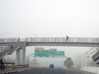Dusty conditions prevailed in the UAE on Monday.