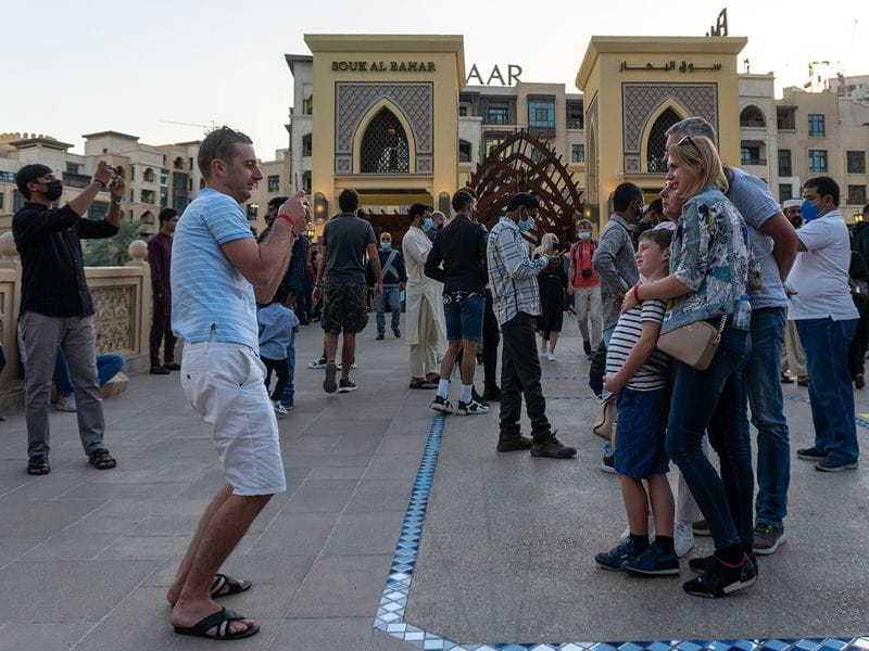 STOCK DUBAI TOURISM ECONOMY DUBAI MALL BURJ 