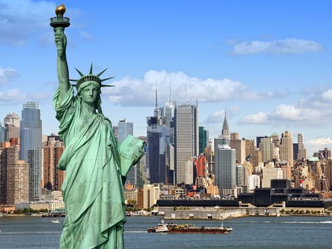 The Statue of Liberty in New York.