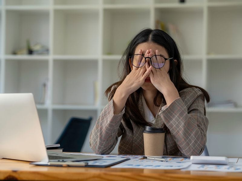 Woman stressed