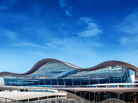 A view of Zayed International Airport (AUH) in Abu Dhabi.