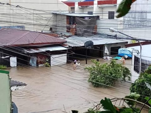 A flood-hit community in the Philippines following heavy rains dumped by a storm. Ghost flood-control projects, overpricing and kickbacks in government projects had been exposed by on-going investigations, in an elaborate scam involving lawmakers, government engineers, private contractors  and state auditors working like a syndicate.